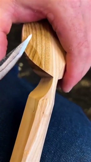 Wooden Spoon Carved by Hand in Minutes 🥄 Satisfying Woodworking #shorts
