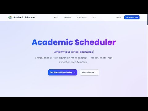 Create Perfect Timetables in 5 Minutes.