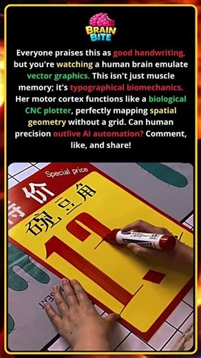 The Human CNC Machine: Typographical Biomechanics 🧠 #shorts
