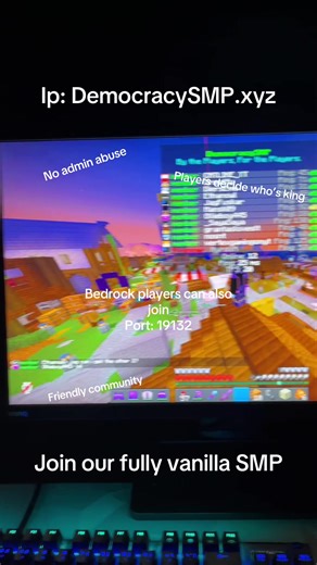 Join DemocracySMP: A Friendly Vanilla Minecraft Experience