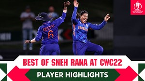 A half-century against Pakistan and 10 wickets in the tournament 👏 Enjoy the best of Sneh Rana's at #CWC22 ⬇️ | ICC - International Cricket Council