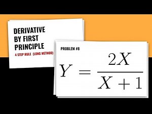 Derivative by First Principle | 4 Step Rule | Example#8