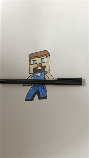 How to draw Minecraft Steve #art #shorts