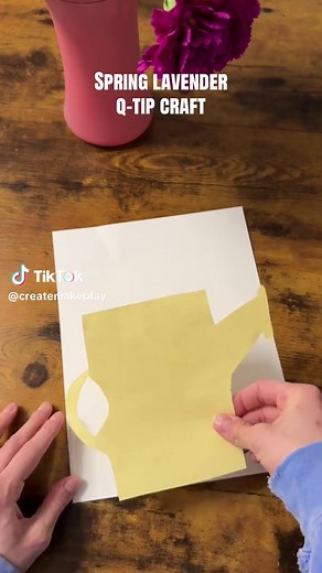 Easy Spring Lavender Q-Tip Craft for Kids
