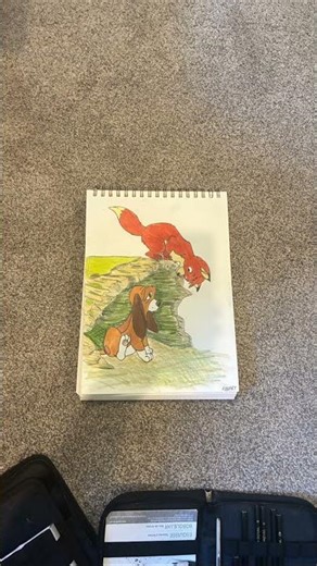 Fix and hound #art #foxandhound