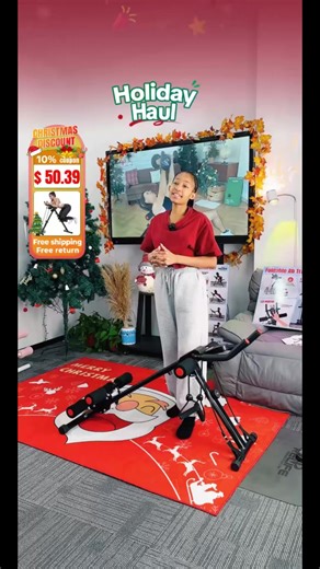 RELIFESPORTS Foldable Height-Adjustable Ab Machine, LCD Monitor Ab Trainer, Full-Body Core Workout Fitness Equipment Home Gym