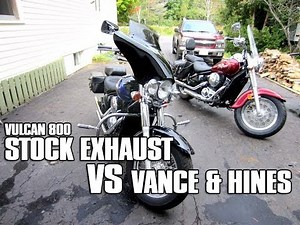 Kawasaki Vulcan 800 Stock Exhaust VS Vance & Hines Pipes