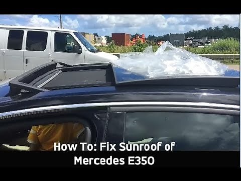Sunroof Stuck- Manual Easy Fix + Overhead Removal Mercedes E350 2010-2018 sedan (W212)