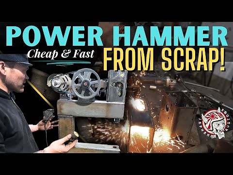 How-To Build a Metal Shaping POWER HAMMER From Scrap Metal / Pull max/Nibbler