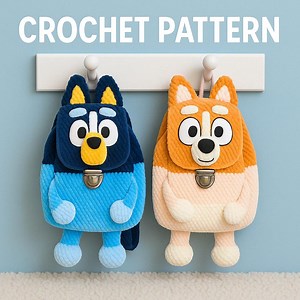 Dog Backpack Crochet Pattern – Plush Puppy Bag Tutorial – Amigurumi Backpack PDF – Easy Crochet Project - Etsy