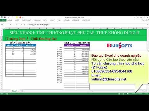 Cách tính thưởng phạt trong Excel với công thức ngắn và nhanh nhất