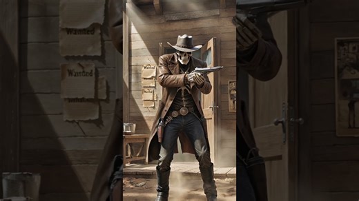 💀 GHOST RIDER of the West: #cinematic #ai Cowboy #short