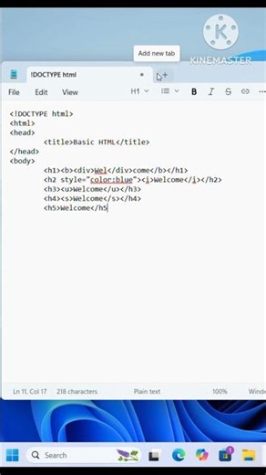 HTML basic ✨#web designing#basic tags#@hemkocreations3840