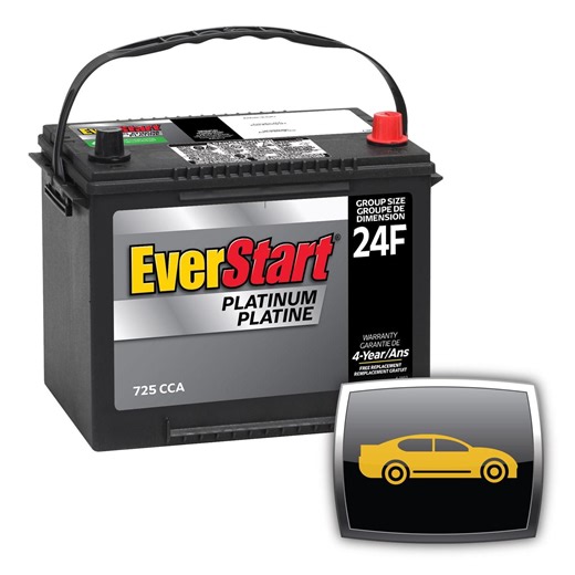 EverStart AUTO PLAT-MAXX-24F, 12 Volt, Car Battery, Group Size 24F, 725 CCA, EverStart - Car Battery - Walmart.ca
