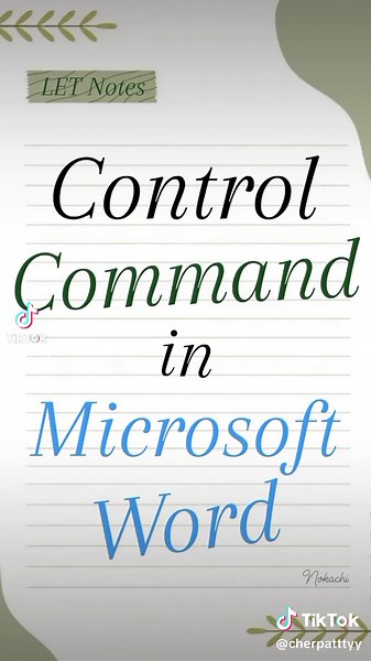 Microsoft Tips: TLE-ICT Control Command Tutorial