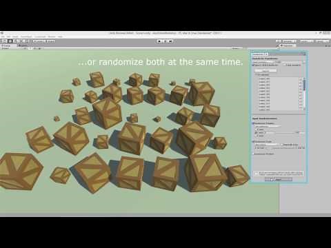 Randomize Transforms - Unity Editor Extension | Set random rotation and scale of objects easily