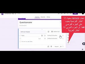 Creating a Multilingual Questionnaire Using Google Forms