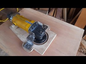 Tool Hack ¤ Angle Grinder Modified Into Flat Grinding Machine $ Woodworking