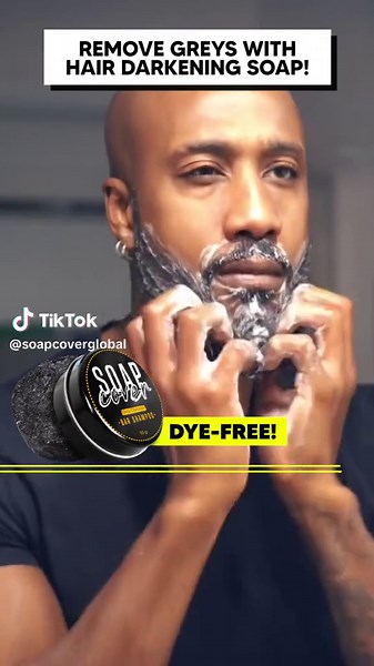 Experience the difference with SoapCover - the grey solid shampoo/soap bar that enhances the color and appearance of gray hair and beard! 💪 #grayhair #graybeard #haircolor #beardcolor #mensgrooming #mensproduct #hairproduct #beardproduct #mensstyle #mensgroominghacks #haircare #beardcare #naturalsoap #fyp #fypシ゚viral #viral #hair #waves #medici