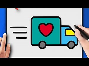 HOW TO DRAW A TRUCK – EASY FOR KIDS – TRUCK TO DRAW AND PAINT