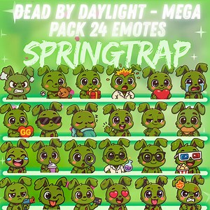 Springtrap Mega Pack 24 Emote Pack | Dead by Daylight Twitch, Discord & More | Cute Chibi Emotes for Streamers | Digital Instant Download - Etsy Canada