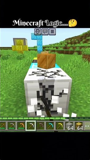 Minecraft Logic....🤔 #minecraft #gaming #shortsfeed #trendingshorts