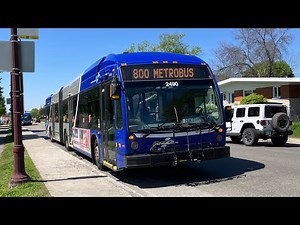 QUEBOIS Nova ARTIC! Quebec City RTC Novabus LFS ARTIC HEV #2490 on route 800 Metrobus