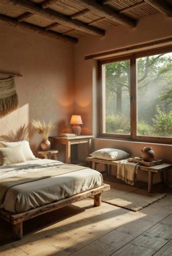 🌿 Eco-Friendly Natural Home Tour | Calm & Peaceful Interiors #calmvibes #cozyliving #foresthouse