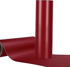 WRAPXPERT Matte Craft Vinyl Roll 12" x10ft Maroon Vinyl Permanent Adhesive for Signs,Scrapbook,Lettering