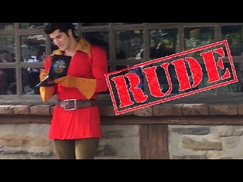 Gaston Being A Jerk! Gaston Meet and Greet at Disney World Beauty And The Beast Weird Interaction