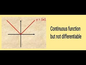 continuous function but not differentiable.