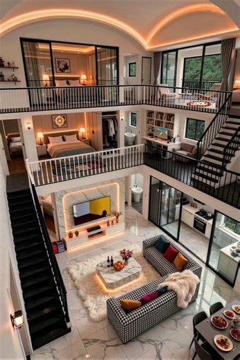 Multi-Level AI Duplex Home 😍 Dream Loft House