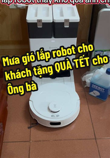 Quà tết đặc biệt và ý nghĩa giúp ích cực kỳ lớn trong việc lau dọn dịp tết này ❤️ anh chị đặt hàng em sẽ qua lắp đặt và hướng dẫn sử dụng tận tình #robothutbui #robothutbuilaunha #ecovacs #quatet #donnha