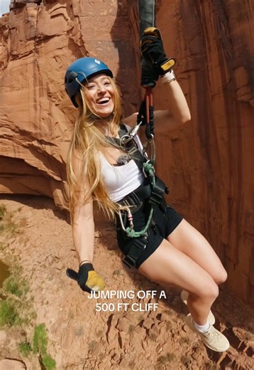 SCARIEST THING I’VE EVER DONE🫣 #ropeswing #moab #extreme #cliff #jump | jumping