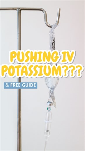 26K views · 1.2K reactions | Comment “POTASSIUM” for a free electrolyte study guide Remember: Giving IV potassium too fast can cause fatal arrhythmias — even cardiac arrest That’s why it’s always diluted and given slowly through a pump And - never push potassium… this is a classic NCLEX and real-world safety rule every nurse needs to know變✨﫶 | Yournursingeducator | Facebook
