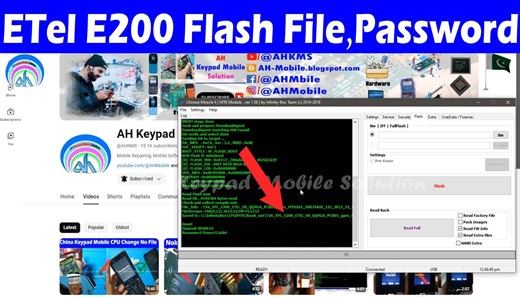 ETel E200 (MTK6261) Flash File and Password Unlock Watch on YouTube: https://youtu.be/AjnpTCFXF-g Subscribe Touch Mobile YouTube Channel: https://bit.ly/ah_mobile Subscribe Keypad Mobile YouTube Channel: http://bit.ly/AH_KMS #AHmobile #AHMR #AHKMS - Buy me a Coffee 5$: Binance Account: 362105741 Agar is Video se ap ki help ho jaye to 1 Coffee ki Payment RS:100 send kar den, Jazak-Allah United Bank Limited (UBL) IBAN Number: PK83UNIL0109000267235265 ⬇️ Direct Download Link: https://ah-mobile.blog