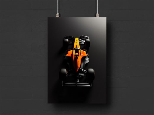 Formula 1 Car Poster – Minimalist Racing Art Print (digital Download) - Etsy