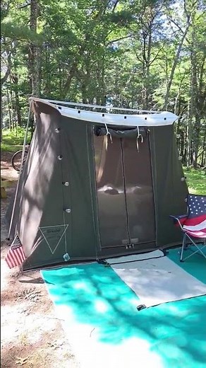 Nickerson State Park Cape Cod. Springbar Outfitter canvas tent, USA made.