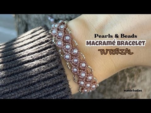 DIY Macrame Bracelet with Pearls & Miyuki Beads | Easy Bracelet Tutorial