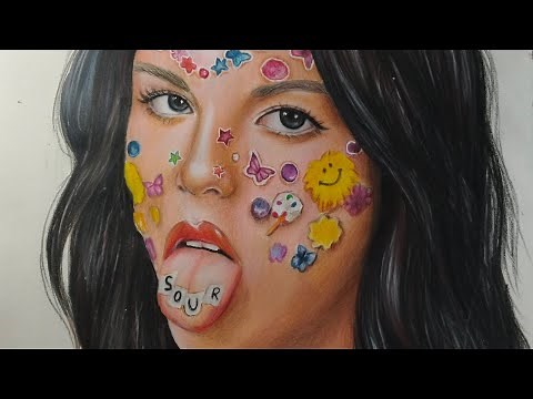 how to draw Olivia Rodrigo sour album ...... Drawing tutorial