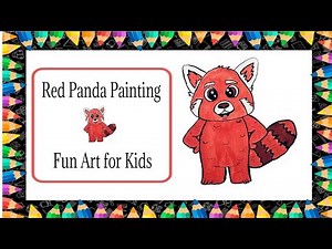 Red Panda Painting ❤️ | Cute Turning Red Art for Kids 🎨✨