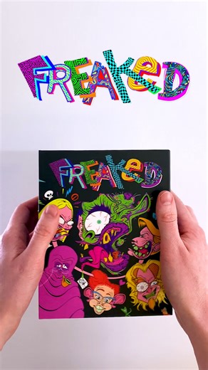 10K views · 156 reactions | Get a closer look at our new release of FREAKED in 4K Dolby Vision including a hardback behind-the-scenes book, script book, comic, stickers, and more! 缾 Available for a limited time on the Umbrella webstore. | Umbrella Entertainment | Facebook