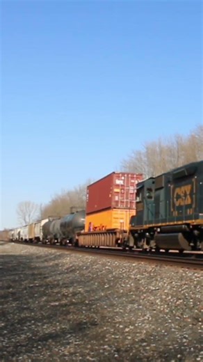 Intermodal well car on CSX local