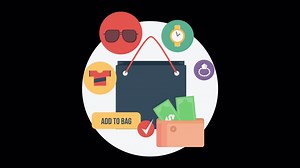 Download Online Store Products and Shopping 2D Motion Graphics Animation On Alpha Channel for free