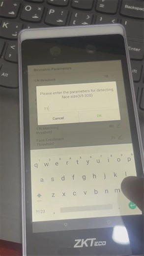 ZKTeco Hours E1-FP – Face Detecting Too Fast Easy Fix (Face Detection Size Setting)