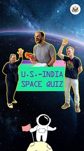Jet, set, go! Our American officers are facing off in an epic #SpaceQuiz this #WorldSpaceWeek. How many of these questions did you get right? | U.S. Consulate General Mumbai