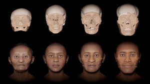 Scientists have digitally removed the 'death masks' from four Colombian mummies, revealing their faces for the first time