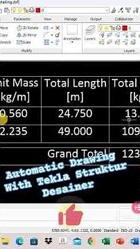 Automatic Drawing Rebar Use Tekla Struktur Desainer Software
