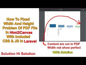 How To Fixed Width And Height Problem Of PDF File In Html2Canvas With Included CSS & JS In Laravel
