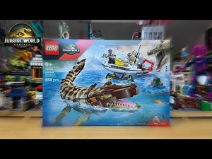 LEGO JURASSIC WORLD RENAISSANCE : LE BATEAU EN MISSION ET LE MOSASAURE EN BRIQUES 76974 REVIEW !